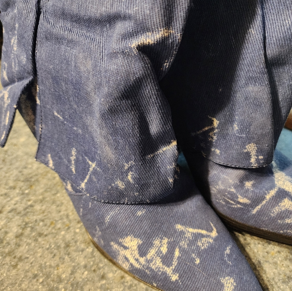 Brand new denim booties.